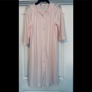 VINTAGE WOMEN'S SHADOWLINE PINK NIGHTGOWN ROBE LINGERIE SIZE SMALL
